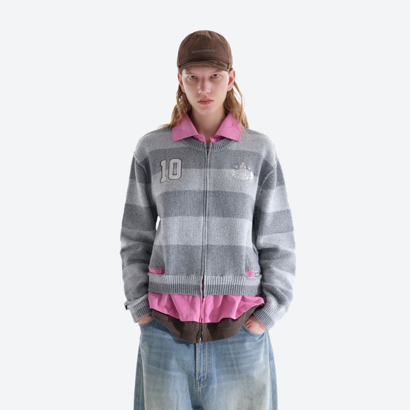No.10 Layered Polo Cardigan